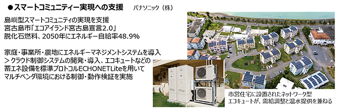 スマートコミュニティー実現への支援 パナソニック（株）